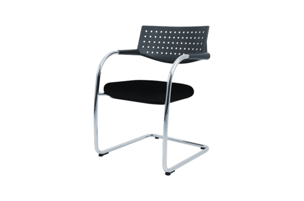 Vitra VisaVis Freischwinger Stoff / Schwarz